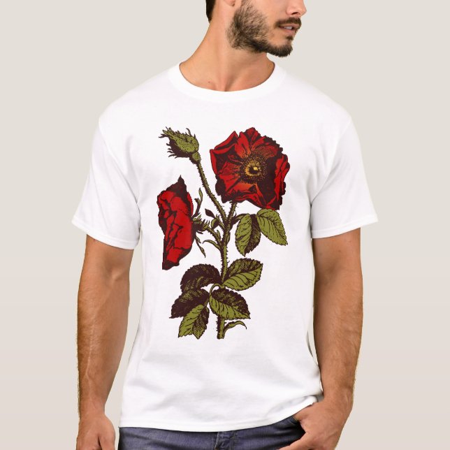 Antique Red Rose T-Shirt (Front)