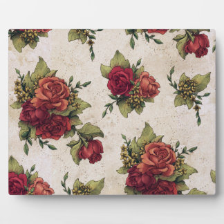 Antique Red Rose Wallpaper Plaque