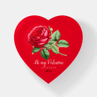 Antique Red Rose - Your Choice of Text Paperweight