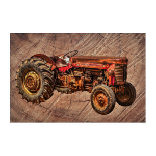 Antique Red Tractor Acrylic Print