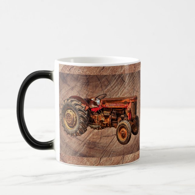 Antique Red Tractor Color Morph Mug (Left)