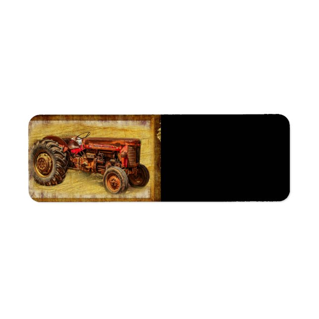 Antique Red Tractor Label (Front)