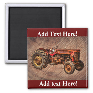 Antique Red Tractor Red Tactor Farm Tractor Magnet