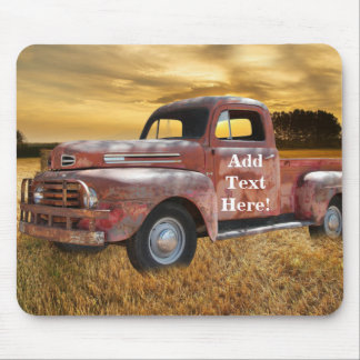 Antique Red Truck Farm Field Mouse Pad