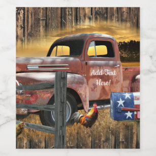 Roosters Wine & Champagne Labels | Zazzle