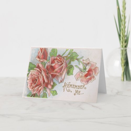 Antique Remember Me Greeting Card