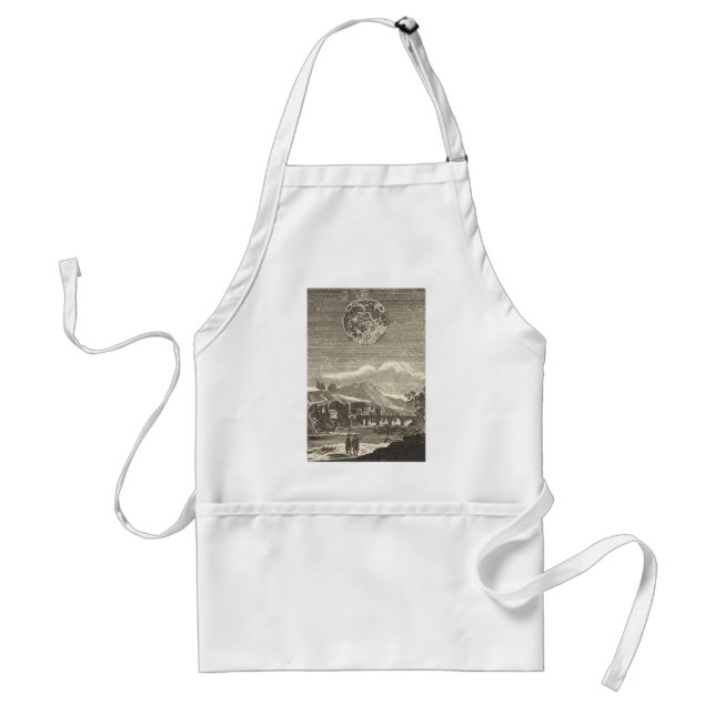 Antique Renaissance Era Moon by Allain Mallet Adult Apron (Front)
