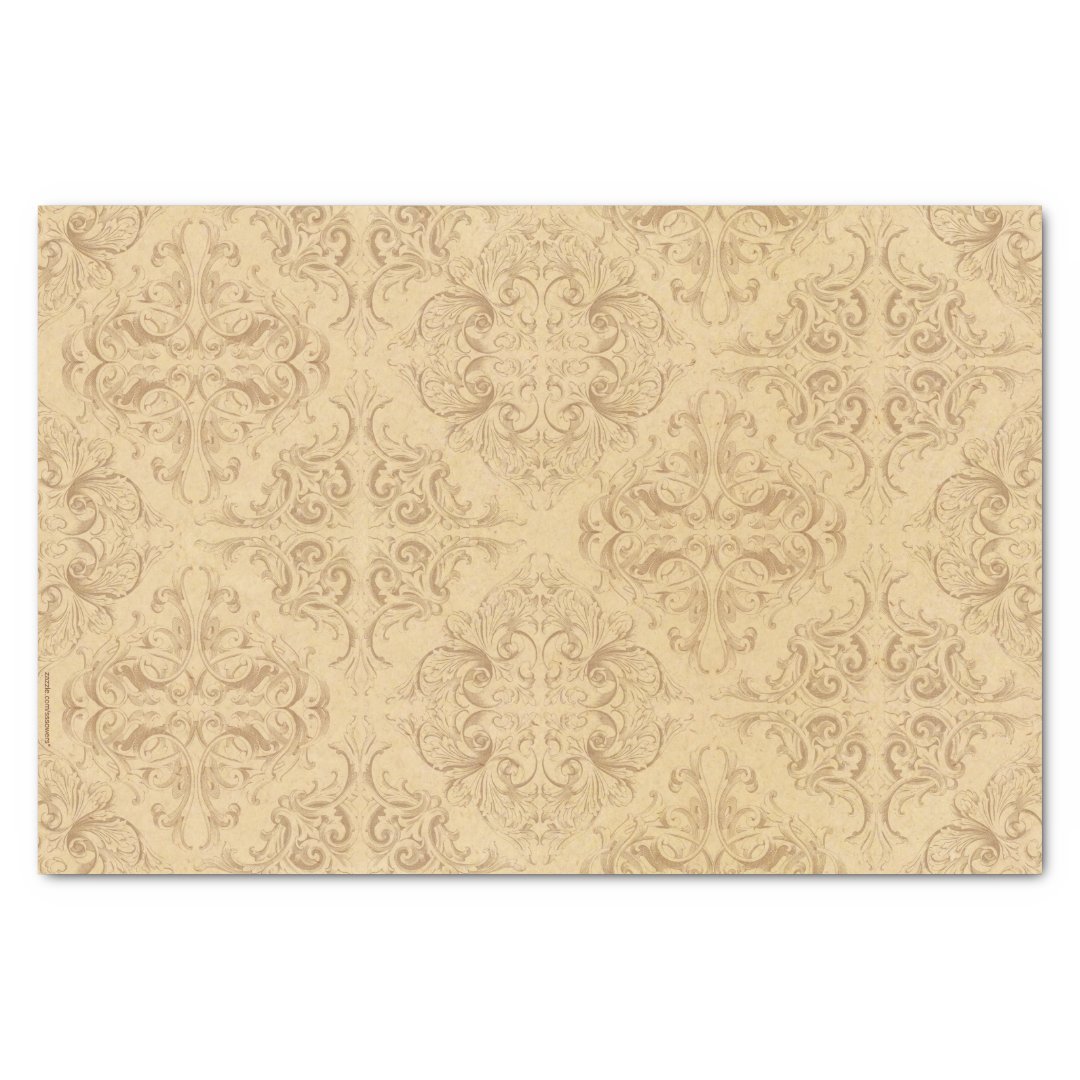 Antique Renaissance Flourishes Tissue Paper | Zazzle