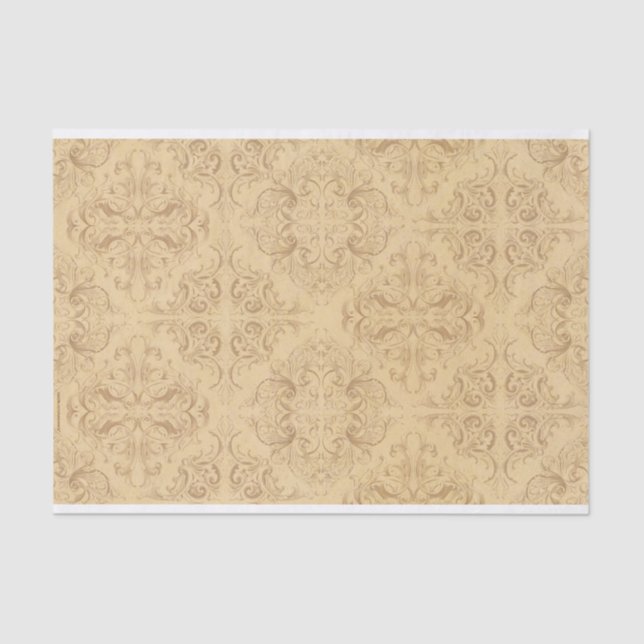 Antique Renaissance Flourishes Tissue Paper (Front)