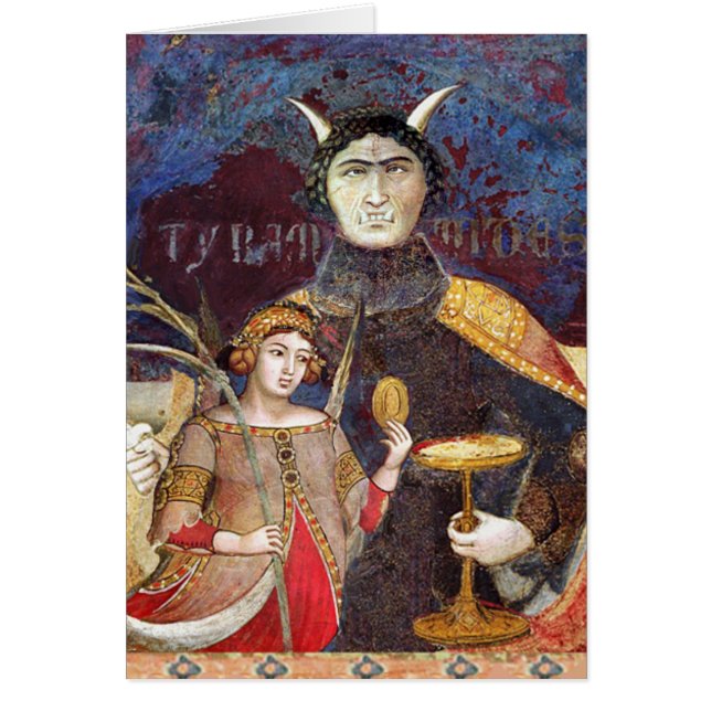 ANTIQUE RENAISSANCE TAROT 15/ DEVIL Conceit Detail (Front)