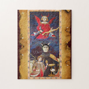ANTIQUE RENAISSANCE TAROT 15 -THE DEVIL JIGSAW PUZZLE