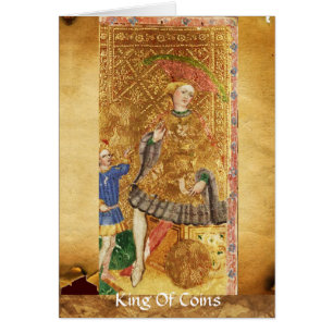 ANTIQUE RENAISSANCE TAROT/KING AND QUEEN OF COINS CARDS