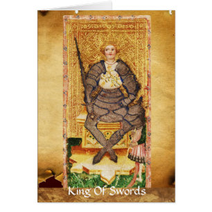 ANTIQUE RENAISSANCE TAROT/KING AND QUEEN OF SWORDS