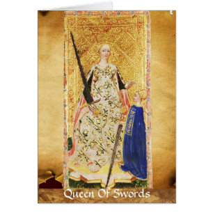 ANTIQUE RENAISSANCE TAROT/KING AND QUEEN OF SWORDS