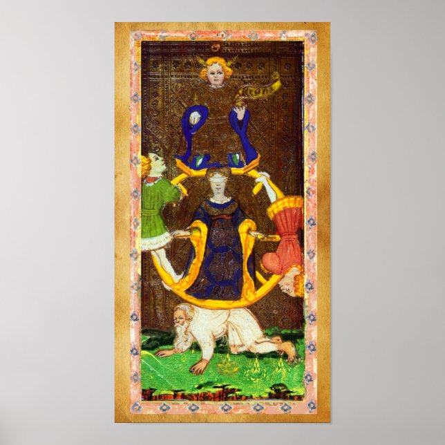 ANTIQUE RENAISSANCE TAROTS 10/THE WHEEL OF FORTUNE POSTER (Front)