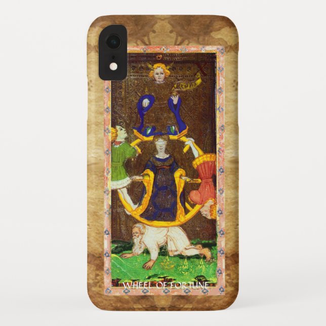 ANTIQUE RENAISSANCE TAROTS 10 / WHEEL OF FORTUNE Case-Mate iPhone CASE (Back)