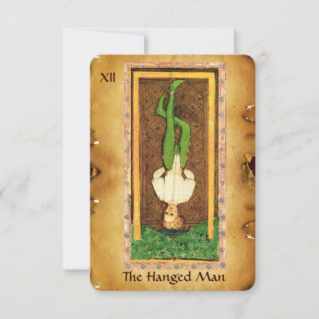 ANTIQUE RENAISSANCE TAROTS 12 / THE HANGED MAN ANNOUNCEMENT (Front)