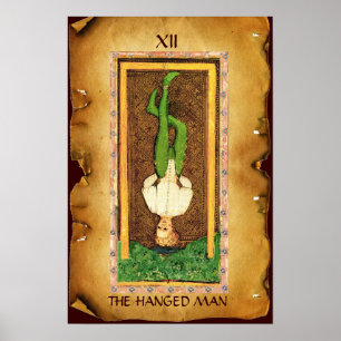 ANTIQUE RENAISSANCE TAROTS 12 / THE HANGED MAN POSTER