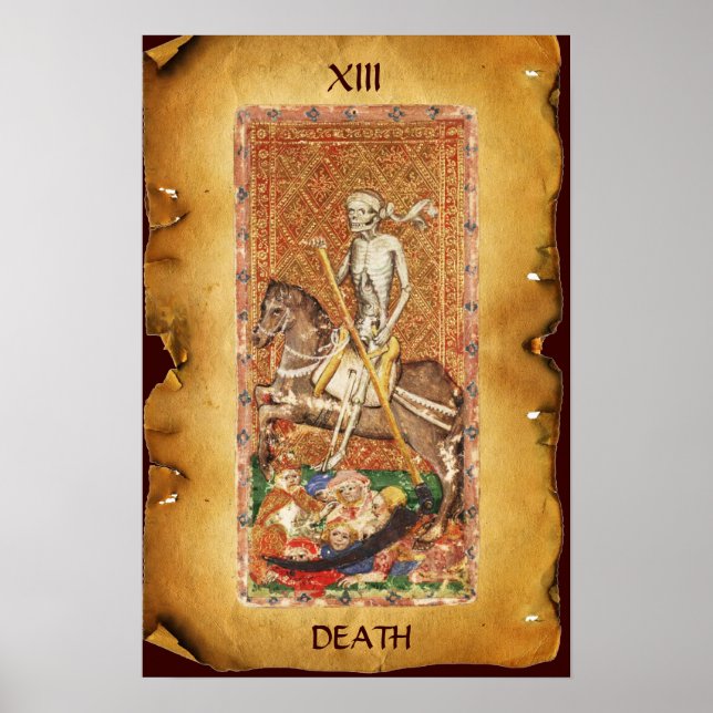 ANTIQUE RENAISSANCE TAROTS 13 / DEATH POSTER (Front)