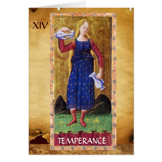 ANTIQUE RENAISSANCE TAROTS 14 / TEMPERANCE CARDS (Front)