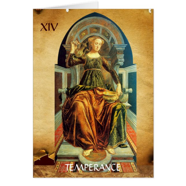 ANTIQUE RENAISSANCE TAROTS 14 / TEMPERANCE CARDS (Front)