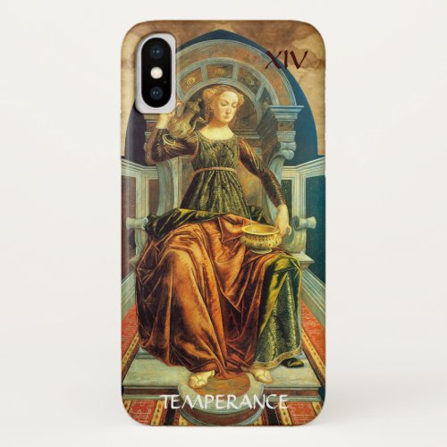 ANTIQUE RENAISSANCE TAROTS 14  TEMPERANCE iPhone X CASE