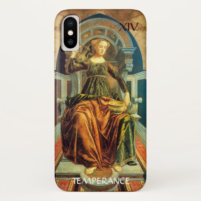 ANTIQUE RENAISSANCE TAROTS 14 / TEMPERANCE Case-Mate iPhone CASE (Back)