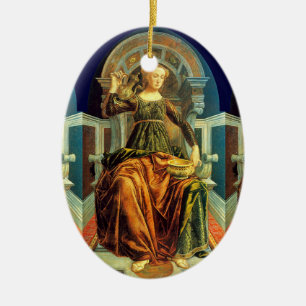 ANTIQUE RENAISSANCE TAROTS 14 / TEMPERANCE CERAMIC ORNAMENT