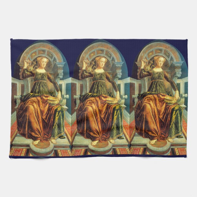 ANTIQUE RENAISSANCE TAROTS 14 / TEMPERANCE KITCHEN TOWEL (Horizontal)