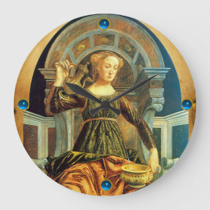 ANTIQUE RENAISSANCE TAROTS 14 / TEMPERANCE LARGE CLOCK