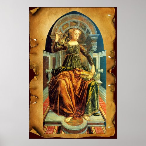 ANTIQUE RENAISSANCE TAROTS  14  TEMPERANCE POSTER