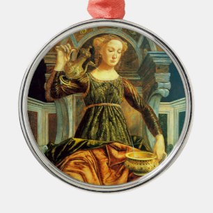 ANTIQUE RENAISSANCE TAROTS 14 / TEMPERANCE Star Metal Ornament