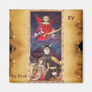 ANTIQUE RENAISSANCE TAROTS 15 /THE DEVIL MAGNET