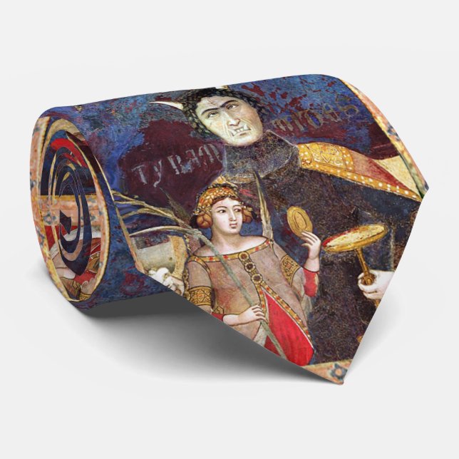 ANTIQUE RENAISSANCE TAROTS  15 / THE DEVIL NECK TIE (Rolled)