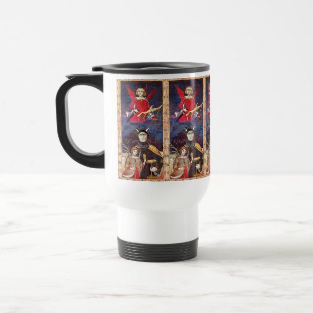 ANTIQUE RENAISSANCE TAROTS 15 /THE DEVIL TRAVEL MUG (Left)