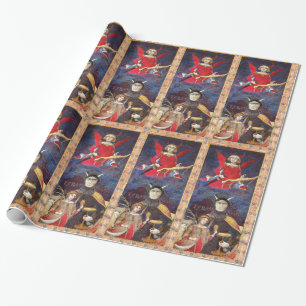 ANTIQUE RENAISSANCE TAROTS 15 THE DEVIL WRAPPING PAPER
