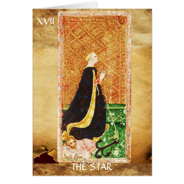 ANTIQUE RENAISSANCE TAROTS 17 / THE STAR (Front)