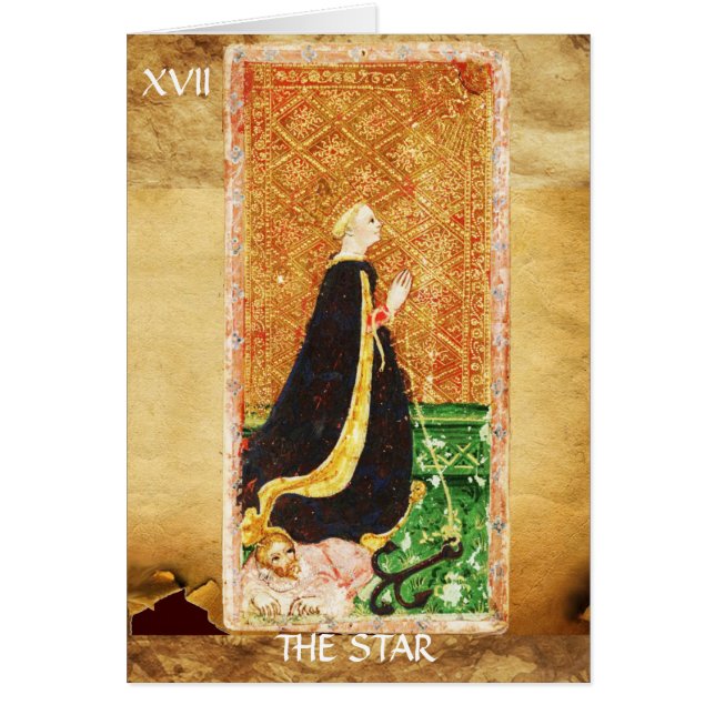 ANTIQUE RENAISSANCE TAROTS 17 / THE STAR CARDS (Front)