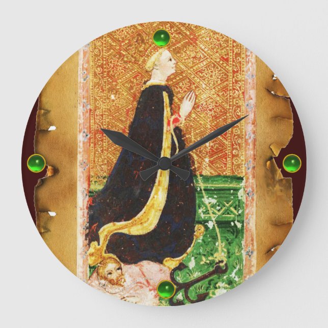 ANTIQUE RENAISSANCE TAROTS 17 / THE STAR (HOPE) LARGE CLOCK (Front)