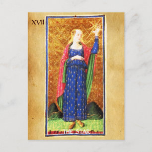 ANTIQUE RENAISSANCE TAROTS 17/ THE STAR POSTCARD