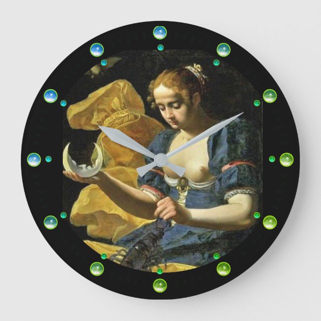 ANTIQUE RENAISSANCE TAROTS 18 /THE MOON LARGE CLOCK (Front)