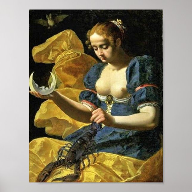 ANTIQUE RENAISSANCE TAROTS 18 / THE MOON POSTER (Front)