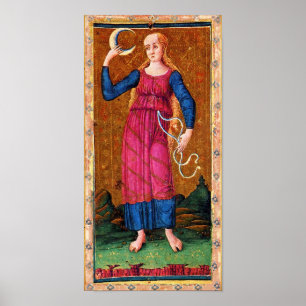 ANTIQUE RENAISSANCE TAROTS 18 / THE MOON POSTER