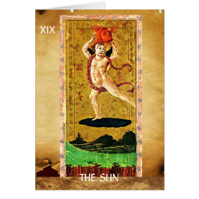 ANTIQUE RENAISSANCE TAROTS 19 / THE SUN CARDS (Front)