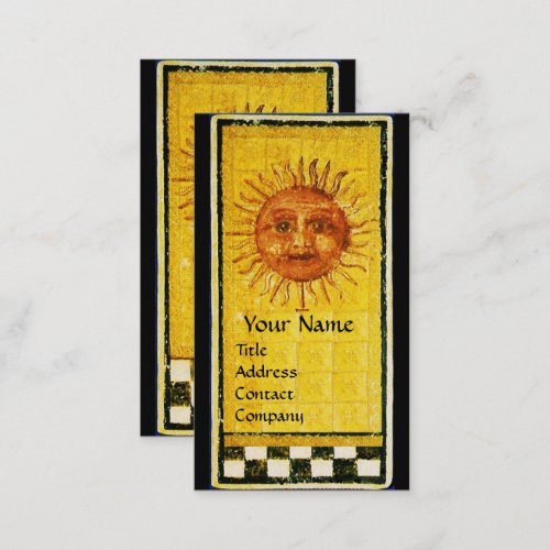 ANTIQUE RENAISSANCE TAROTS 19 THE SUN Pearl Paper Business Card