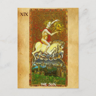 ANTIQUE RENAISSANCE TAROTS 19 / THE SUN POSTCARD