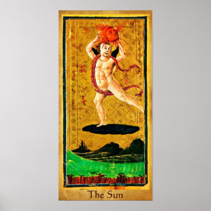 ANTIQUE RENAISSANCE TAROTS 19 / THE SUN POSTER