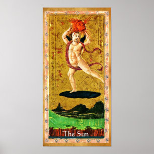 ANTIQUE RENAISSANCE TAROTS 19 / THE SUN POSTER