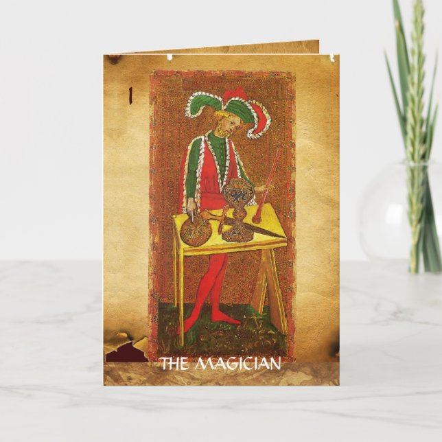 ANTIQUE RENAISSANCE TAROTS 1 / THE MAGICIAN CARD (Front)