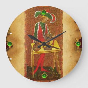 ANTIQUE RENAISSANCE TAROTS 1 /THE MAGICIAN LARGE CLOCK